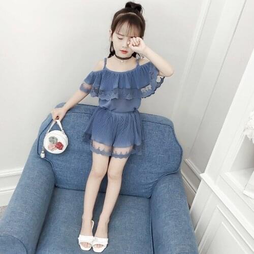 2021 New Summer Girls Sets 12 Childrens Clothes 11 Clothes 10 Children 9 Student Fashion Two Pieces Suit 8 Children 6 Years Old