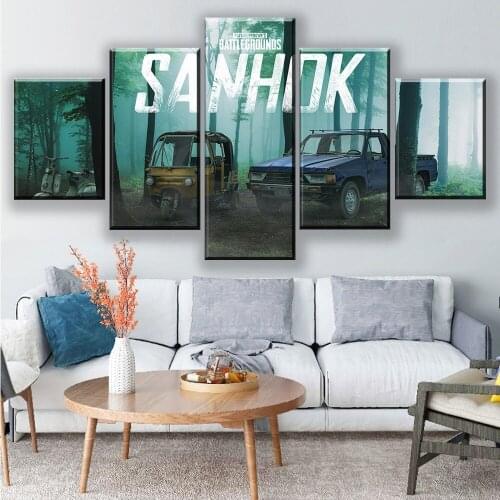 5 Piece Wall Art Paintings Metal Wolf Chaos XD Video Game Poster Wall Sticker Canvas Paintings GUNDAM HD Picture Game Poster