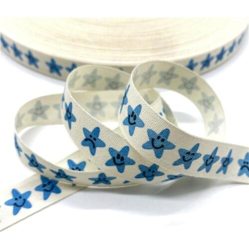5Yards 15mm Cotton Ribbon Black and white pattern Printed Cotton Ribbons For Wedding Christmas Decoration DIY Sewing Fabric #18