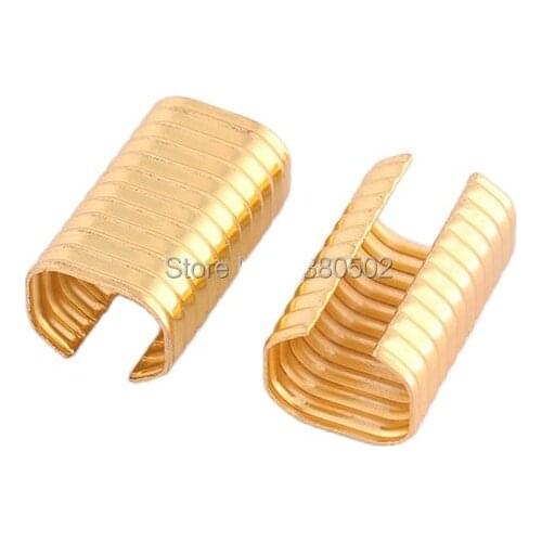 50pcs gold color 20*12mm metal Cord end caps hardware accessories