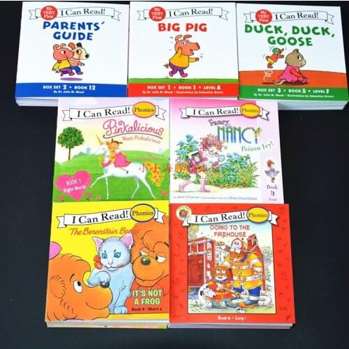84 Books I Can Read Phonics In English Books for Children Kids Story Picture Pocket Books Baby Learning English Language Toys