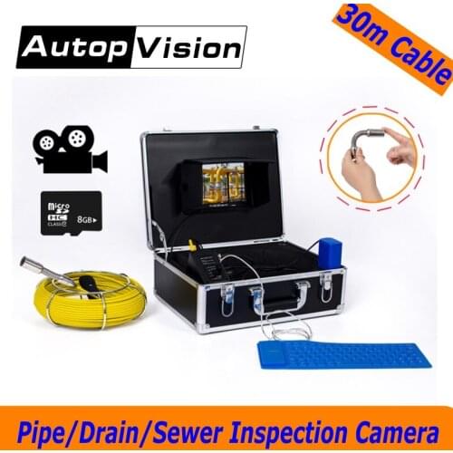 DHLFree WP71 30M cable Sewer Pipe Snake Video Inspection Camera System 7'LCD Pipeline Endoscope Borescope Underwater mini Camera