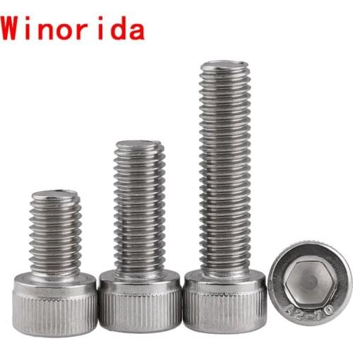DIN912 304 Stainless Steel Reverse Thread / Left Thread / Reverse Thread / Left Internal Hexagonal Screw / Bolt M4-m12 2PCS