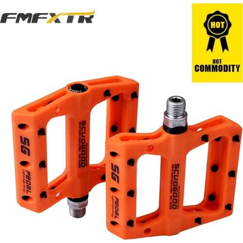 FMFXTRHigh Quality Portable Mountain Bike Bicycle Pedals Nylon Fiber 4 Colors Big Foot Road Bike Bearing Pedals Bicycle Bike Par