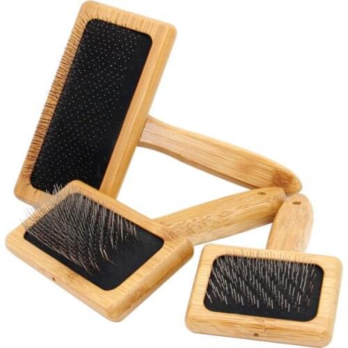 Dog Cat Comb Brush Long Needle Open knot brush Bamboo Wood Pet Hair Brush for Dog Hair Remover Massage Pet Beauty Grooming Tools