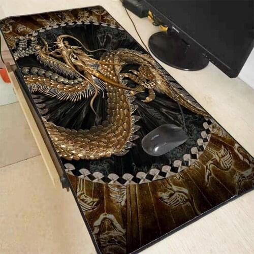 Mairuige Chinese Dragon Gaming Mousepad Large Mouse Pad Locking Edge Rubber Laptop Computer Gamer Play Keyboard Mouse Mats Pad