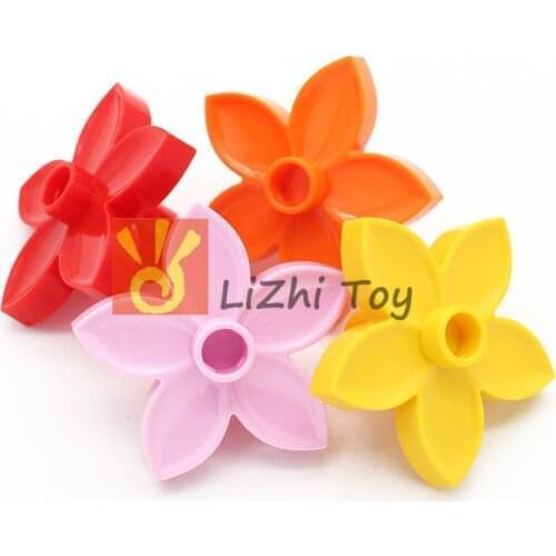 MOC Large Building Block 6510 Plant Flower with 1 Top Stud Big Size Assembled Accessories Bulk Part Children Toys