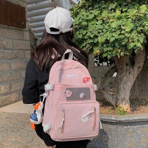 Fashion Oxford Shoulder Bagpack Harajuku Kawaii Girl School Bag Cute Female College Student Book Bags 2021 Casual Lady Backpack