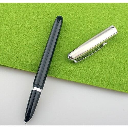 Authentic Quality Jinhao 86 Classic Nostalgic Fountain Pen silver Clip / Cap Ink Pen Iridium Fine Nib 0.38mm for Student
