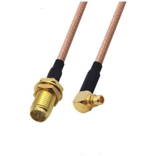 RP-SMA Female to MMCX Male Right Angle Connector Pigtail Jumper RG316 Cable 50 ohm
