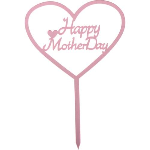 Happy Birthday Mommy Daddy Acrylic Cake Topper Gold Mirror Cake Topper For Father Mother Birthday Party Cake Decorations