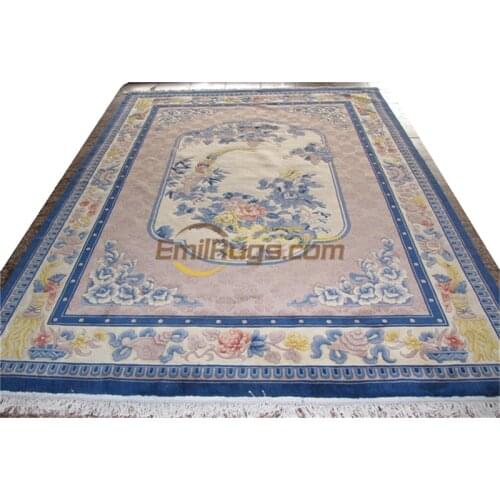 Chinese aubusson carpetschinese wool carpets livingroom rug machine made savonery Made To Order floral rug