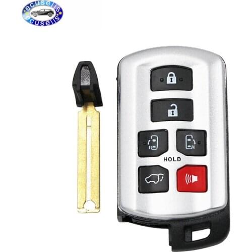 Replacement Smart Remote Key Shell for TOYOTA SIENNA 2011-2017 with uncut small key