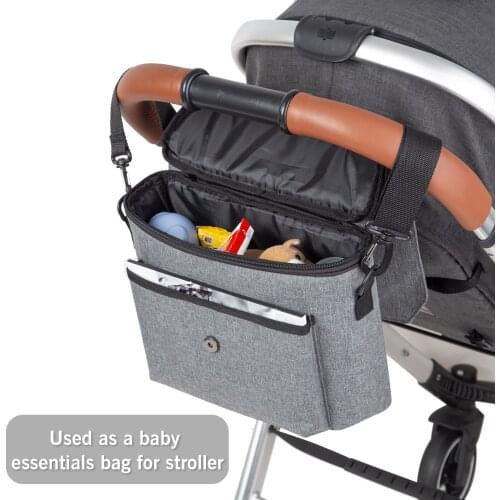 Diaper Bag Baby Stroller Bag Car Seat Back Storage Bag Baby Essentials Bag Large Capacity with Dual Feeding-bottle Pockets