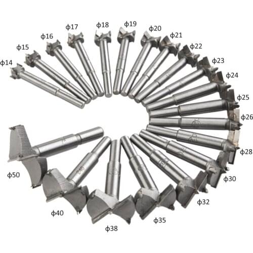 20pcs/set 14-50mm Forstner Drill Bits Woodworking Self Centering Hole Saw Carbide Wood Cutter Tools T3EC