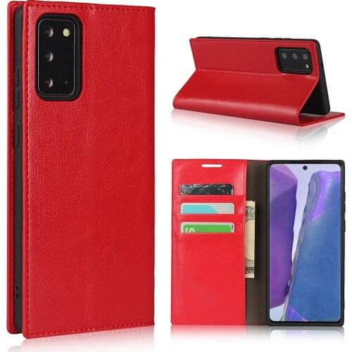 Phone Cases For Samsung Galaxy Note 20/ Note20 ultra 5G Luxury Genuine Leather Case Book Wallet Flip Cover Card Coque Accessory