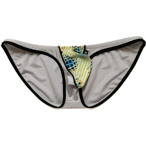 New Men Sexy Low Rise Briefs Thong G-String T-Back Leopard Stretch Underwear Lingeri Breathable Mesh Silk Underpants