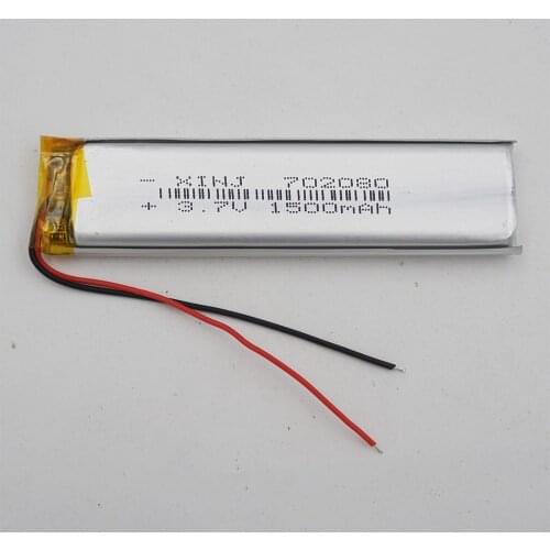 XINJ 3.7V 1500mAh Lithium Polymer Rechargeable li-po Battery Li ion 702080 For GPS E-book Camera MP4 Driving recorder Tablet PC
