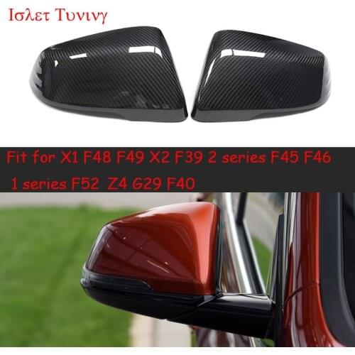 F39 Add on type Mirror Cover for BMW X1 F48 F49 F45 F46 F52 F39 X2 Z4 G29 F40 F44 F46 Carbon Fiber Side Door Rearview Caps 2014