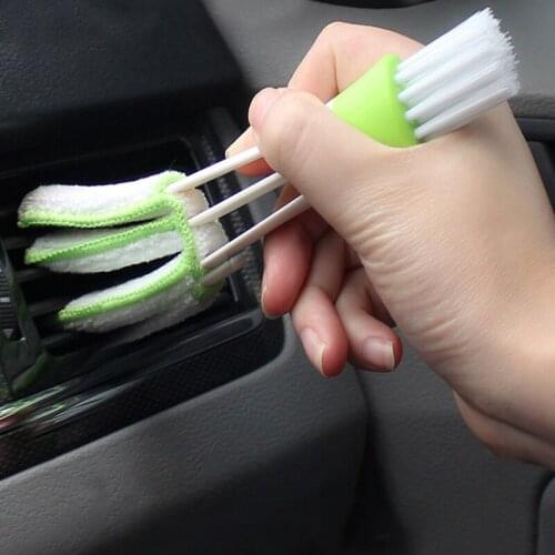 1pcs Car Cleaning Car Air Conditioner Vent Brush Microfibre Car Grille Cleaner Auto Detailing Blinds Duster Brush