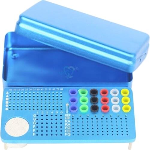 1pcs Dental Bur Holder Autoclavable Sterilizer Box Disinfection Dentist Equipment Tool Endo Box