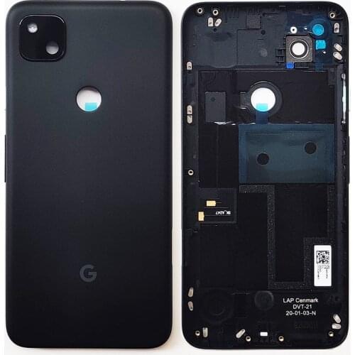 10 pcs/lot Original For Google Pixel 4a 4G Middle Frame Front Bezel Housing Battery Door Cover Case With Camera Lens