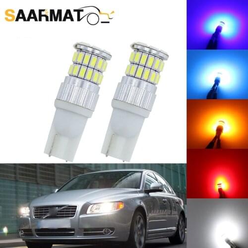 2Pcs Clearance Lights T10 W5W 194 168 LED Car Turn Signal Bulb for Volvo V60 V50 V40 XC60 S40 S80 S60L S80L XC90 S60 C70