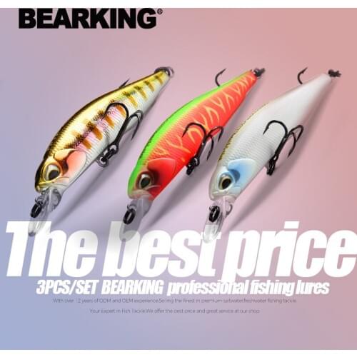 BEARKING 3pcs per set 63mm 5g Hot SP fishing lures professional UV colors minnow crank Magnet system wobbler model crank bait