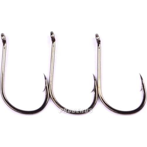 30Pcs High Carbon Steel Fishing Hooks Set in Fly Fishhooks Jig Barbed With Hole For Fishing Accessories Pesca fishing tackle