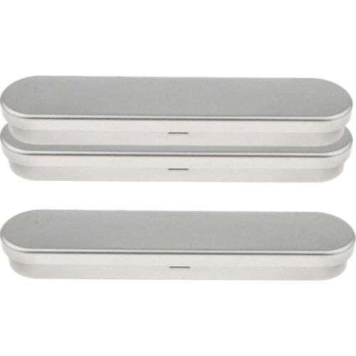 3x Metal Hinged Top Tin Box Containers Mini Portable Small Storage Organizer