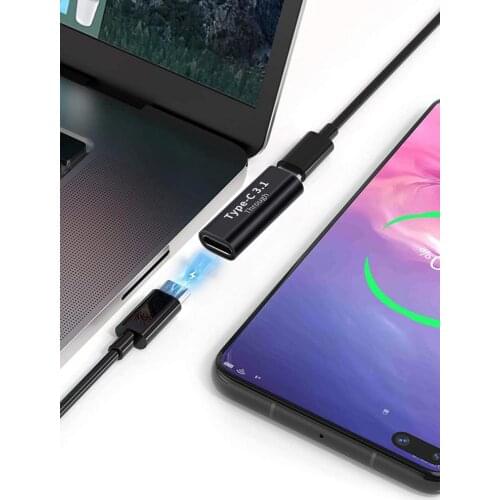 USB C Female-to-Female Adapter 10GBbps Rate Fast Charging Adapter Universal USB Adapter Family Business Trip USB Spare