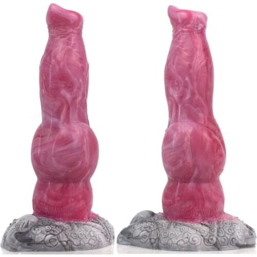 Flesh Pink Dog Huge Dildo Anal Plug Realistic Knot Dildo Suction Cup Sex Toys Women Men Big Penis Butt Plug Erotic Toys Sex Shop