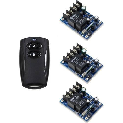 DC12V-48V 1CH RF Wireless Remote Switch Wireless Light Lamp LED Switch 3 Receiver & Transmitter 315Mhz Remote Controller