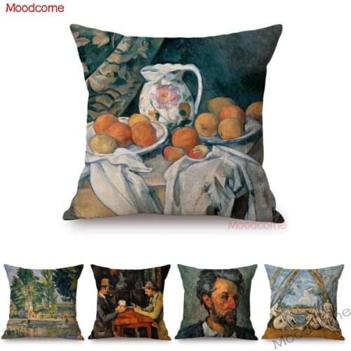 French Impressionism Artist Paul Cezanne Bather Still Life Country Views Oil Painting Sofa Pillow Cover Decorative Cushion Cover
