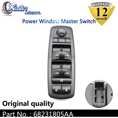 XUAN Power Window Lifter Master Control Switch 68231805AA For Chrysler 300 200 Dodge Charger Ram 1500 2500 3500 4500 5500 4-Door