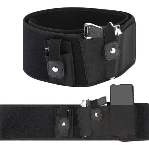 Belly Gun Holster Belt Concealed Carry Waist Band Pistol Holder Magazine Bag Military Army Invisible Waistband Holster
