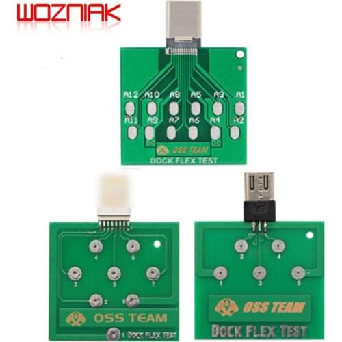 Micro USB TYPE-C IOS PCB Test Board Charging Dock Flex Tester Repair for iPhone Andorid Battery Power Fix Tool