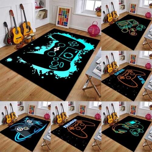 Cartoon Carpet Game Design Non-Slip Rug For Living Room Study Protective Floor Mat Absorbent Area Rugs Bedroom Modern Home Decor