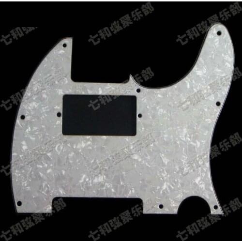 White Pearl 3-Ply Double coil Pickup Electric Guitar Pickguard Scratch Plate with Screws