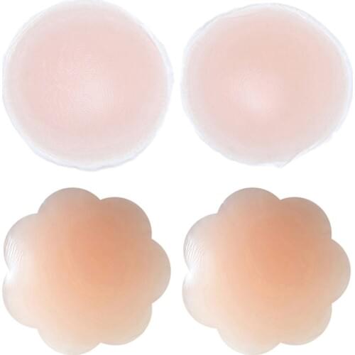 1Pair Silicone Nipple Cover Cool Bra Pad Skin Adhesive Tepel Cover Reusable Invisible Breast Tape for Party Dress