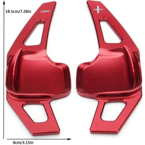 New pattern For BMW 3 5 Series F10 F30 Steering Wheel DSG Paddle Extensions Shifter Kit Red