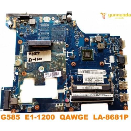 Original for Lenovo G585 laptop motherboard G585 E1-1200 QAWGE LA-8681P tested good free shipping