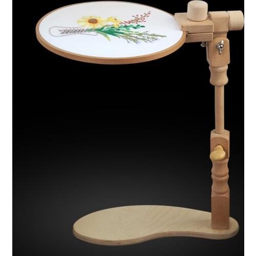Cross Stitch Rack Holder Adjustable Wooden Embroidery Lap Stand Holder for DIY Stitchwork Sewing Craft, Tapestry Display Stand