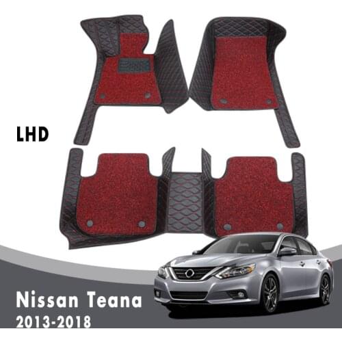 Luxury Double Layer Wire Loop For Nissan Teana Altima L33 2018 2017 2016 2015 2014 2013 Car Floor Mats Carpets Interior Custom