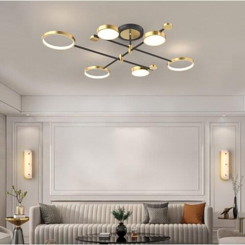 LED Chandelier Nordic Modern Minimalist Hotel Lobby Guest Room Restaurant Study Master Bedroom Room Decorative Lighting