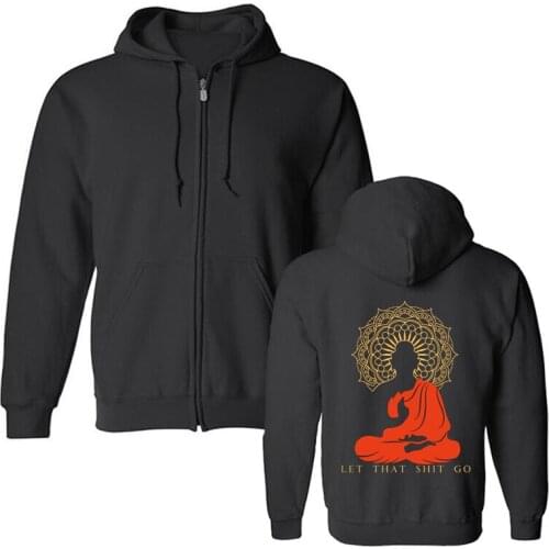Let That Shit Go Buddha Version Women Hoodie Men Hooded Sweatshirt Fleece Hoodies Harajuku Streetwear