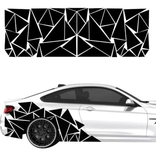 Triangles Camouflage Car Vehicle Body Side Reflective Decals Sticker Decoration Professional Spared Parts