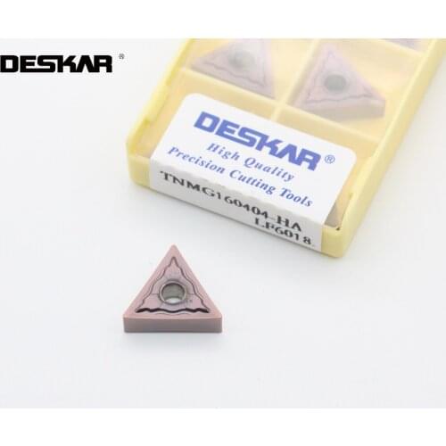 10PCS DESKAR TNMG160404 TNMG160408 HA MA MQ MS JMS HS LF6018 Carbide Turning Inserts CNC Lathe Cutting Tool For Stainless Steel