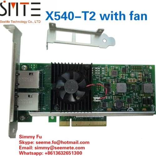 X540-T2 with Fan 10G Dual RJ45 Port PCI-E Ethernet Network Adapter