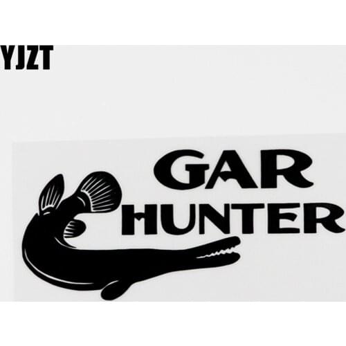 YJZT 13CMX6CM For Animal Gar Hunter Vinyl Decor Car Sticker Decal Black/Silver 8C-0129